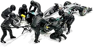 Formula One F1 Pit Crew 7 Figurine Set Team Black Release II for 1/43 Scale Models by American Diorama 38386