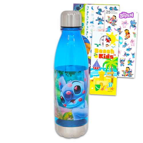 Disney Garrafa de água Stitch para meninas – Pacote com garrafa de água reutilizável Stitch and Ange