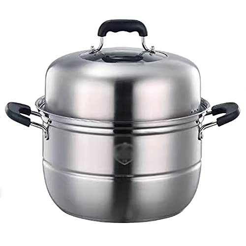 Cuiseur à vapeur multicouche de 34cm pour plaque à induction et gaz