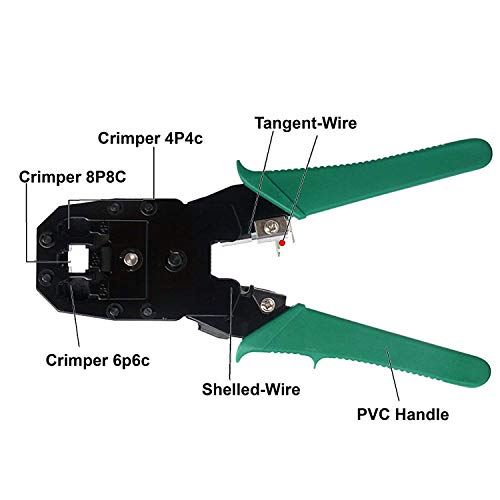 OXYURA 3 In 1 Modular Crimping Tool, RJ45, RJ11 Cat5E/Cat6 Lan Cutter With Cable Cutter - Image 5