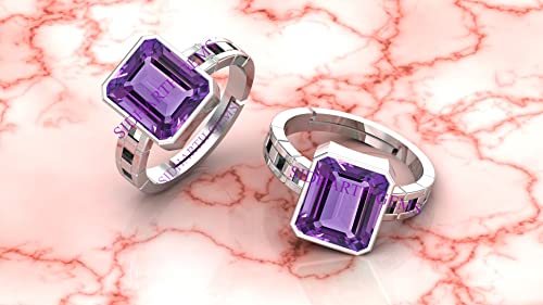 Bague améthyste argent Katela réglable 16-24
