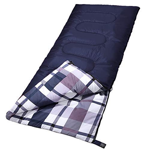 SONGMICS Sleeping Bag, 3-Season Outdoor Camping, Adults, Dark Blue UGSB40IN