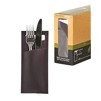 Produktbild von Prime Guest Bestecktasche Prime Fit – 85x190 Mm Mit 2-lagiger Tissue-Serviette, Weiß – 500 Stück, Champagner