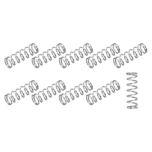 METALLIXITY Compression Springs (0.5x5mm OD,15mm Free Length) 30Pcs, 304 Stainless Steel Extension Spring - for Shop Home Repairs, DIY Projects, Silver Tone