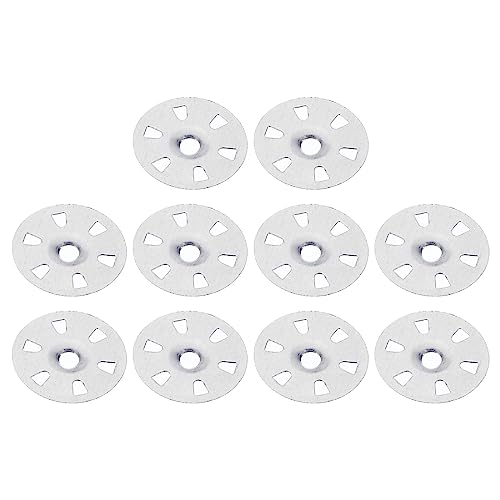 PATIKIL 1-3/8 Inch Washers for Fixing Insulation Board 400 Pack Flat Metal Gaskets Pin Fasteners for Fasten Foam Panels Sheets Gypsum Board to Wall Ceilings