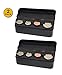 JAVOedge JE (2 PACK) Coin (Quarter, Dimes,etc) Change Holder Storage Sorter Case With Lid for Car, Truck, RV Interior Accessories
