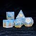 LANGWEI D&D Dadi Set Pretty Opal Dadi Poliedrici DND Fatti A Mano, Dadi da Gioco di Ruolo per Giochi da Tavolo TRPG Dungeons And Dragons,D6