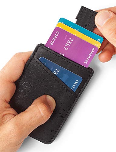 Vegan Front Pocket Wallet Men Minimalist Slim Cards Eco Durable Cork2