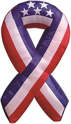 Air Blown Inflatable 6' Patriotic Ribbon Yard Decoration