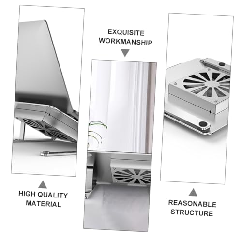 Base para portátil Kichvoe de aluminio con ventilador silencioso miniatura 3