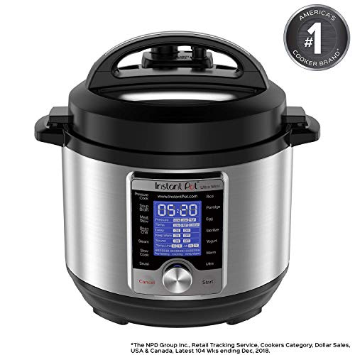 Instant Pot Ultra 3 Qt 10-in-1 Multi- Use Programmable Pressure Cooker, Slow Cooker, Rice Cooker, Yogurt Maker, Cake Maker, Egg Cooker, Sauté, Steamer, Warmer, and Sterilizer (Renewed)
