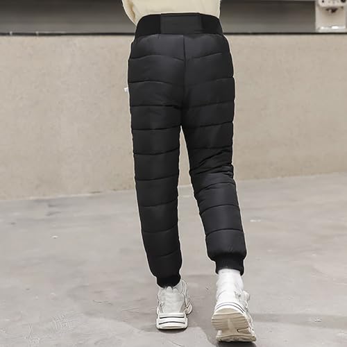 Little Girls Boys Snow Pants Thick Winter Warm Fleece Lined Kids Pants Girl Activewear Clothes Toddler Track2