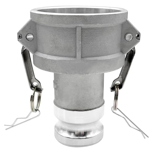 SAFBY DA4020 Aluminum Global Type DA Cam and Groove Hose Fitting, Female Camlock to Male Camlock (4" Female to 2" Male)