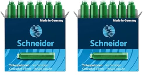 Schneider Cartuchos de Tinta estándar para en cortador y muchos otros, Verde, 6 (Paquete de 2)