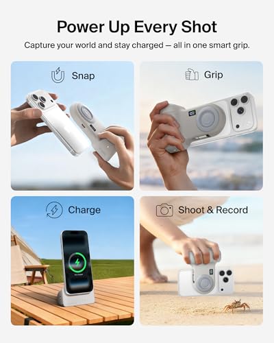 Belkin Stage PowerGrip Magnetic Wireless Charging Camera Grip, Sand - image 2