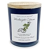 Red Leaf Home | Midnight Citrus Jar Candle | Wooden Lid, Large | Aromatherapy | Botanical Collection