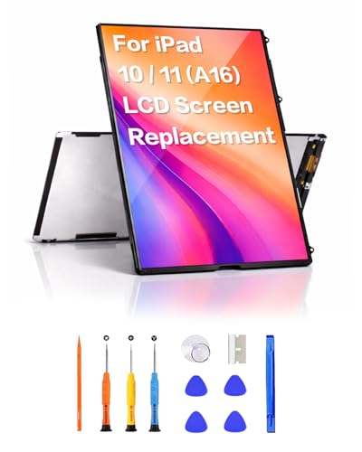 (Only LCD) 10.9 LCD Screen Replacement for iPad 10th Gen & iPad 11 (2025 A16) - Models A2696 A2757 A2777 A3354 A3355 A3356 Repair Kit with Tools & Installation Guide
