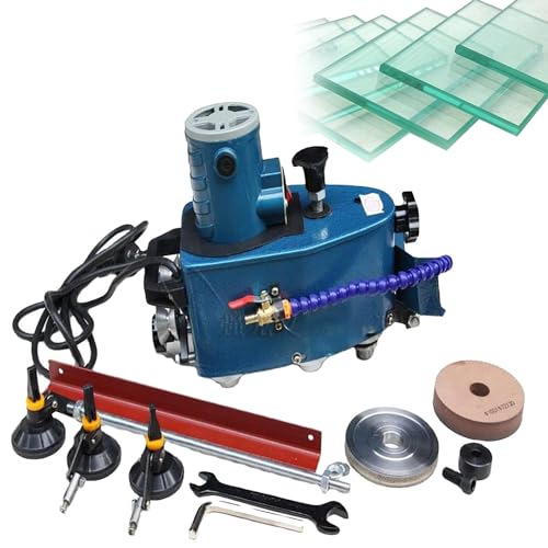 Lucidatrice per bordi in vetro, potenza 800 W, velocità 8000 giri/min per smussatura e levigatura, ideale per lavori fai da te e professionali su vetro
