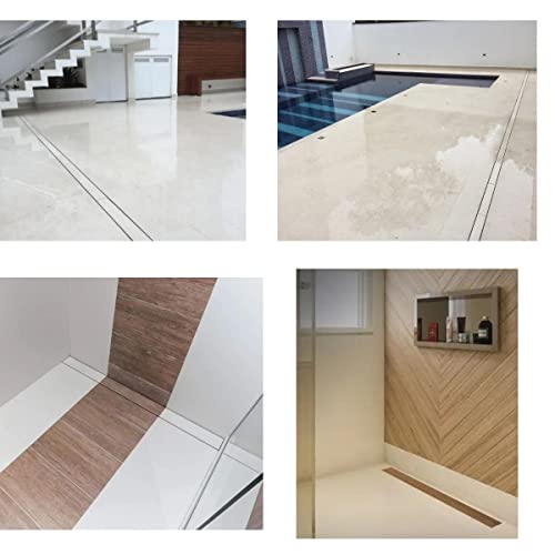 Ralo Linear 6x50 Cola Piso Porcelanato Invisível Sifonado (Cinza)