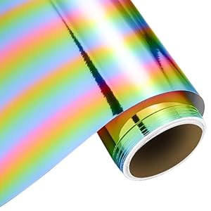 Baifulai Plotterfolie Textil 3D Farbverlauf Hitzetransfer-Vinyl