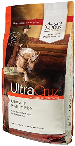 UltraCruz Equine Psyllium Fiber Supplement for Horses, 20 lb, Pellet (64 Day Supply)