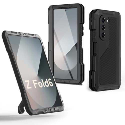 Aokil Galaxy Z Fold6�p �P�[�X �ϏՌ� �����h�� �h�o �h�� ����~�� �t���v���e�N�V�����J�o�[ Galaxy Z Fold6 (SC-55E / SCG28) �P�[�X 360°���͕ی� �A���~���� �V���R�� �ČRMIL�K�i �J�����ی�