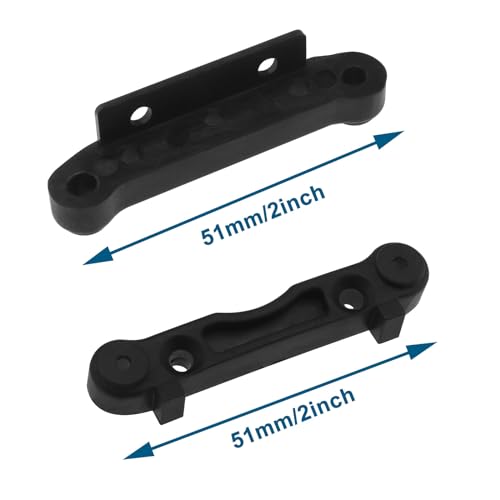 2 Set Vorderradaufhängungshalter 51mm Kompatibel mit FTX Vantage Carnage Aufhängungshalter Ersatzteile Schwarzer Kunststoff