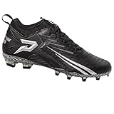 Phenom Elite Quantum Speed 2.0 Football Cleats – Team Color Edition | Lightweight, High-Performance Speed Cleats for Men | Enhanced Traction & Comfort for Peak Performance - Black (Medium, 10.5)