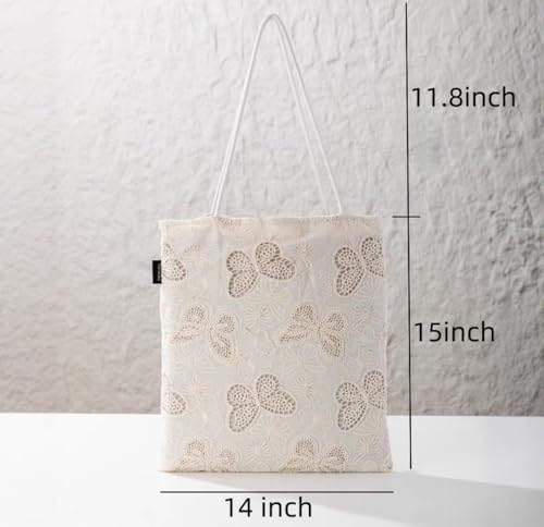 Bolso Tote para mujer con encaje bordado miniatura 6