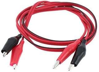 Science Purchase Alligator Clip to Alligator Clip Test Lead Set, Includes 1 Red and 1 Black Lead, 20 Inch Length