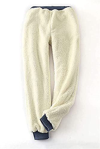 QLXYYFC Calça de corrida feminina de lã quente forrada com lã jogger moletom inverno casual esportes