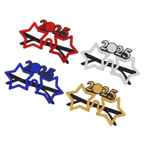 GLEAVI Star Shaped Digital Glasses for 2025 New Year's Eve Led Light up Party Supplies Photo Booth Eyewear