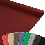 Primaflor - Ideen in Textil, tappeto di rivestimento Malta in grosgrain PP robusto; certificato B1; larghezza 2 m; peso: 300 g/m²; altezza complessiva 2 - 2,5 mm; ideale come superficie per eventi fieristici, Rosso