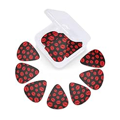 TCIYPILTD Sweet Kiss Red Lips Lot de 12 médiators en celluloïd pour guitare acoustique, électrique, basse ou ukulélé - Les Beatles, Paul McCartney, John Lennon, RIngo Starr, George Harrison TCIYPILTD Sweet Kiss Red Lips Lot de 12 médiators en celluloïd pour guitare acoustique, électrique, basse ou ukulélé – Image 5