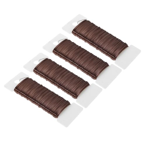 Alambre flexible para manualidades Housoutil, hilo floral fino para arreglos de Navidad, 4 uds