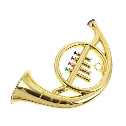 BESPORTBLE 4-Tone French Horn Boys and Girls Musical Instrument Toy Decorative Mini Horn