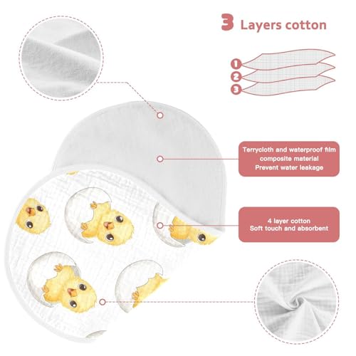 vvfelixl Chick in Eggshell Burp Cloths for Baby Boy Girls Baby Washcloths Burp Rags 1 Pack3