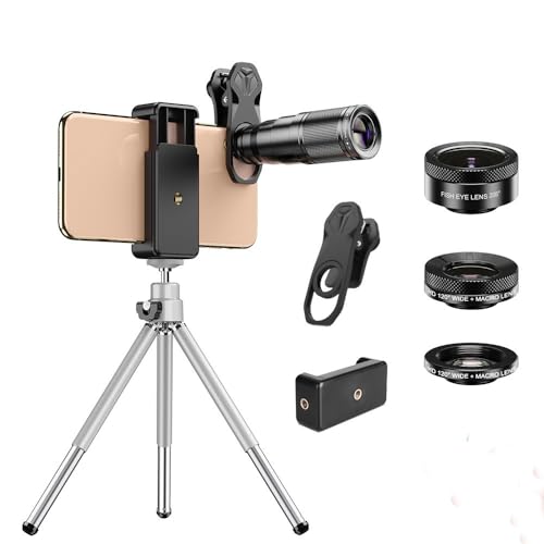2025 22x Phone Zoom Lens 4-in-1 Macro Wide Fisheye Kit