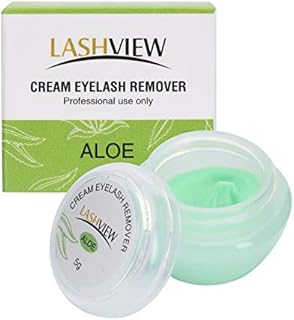 LASHVIEW Eyelash Extension Remover Cream, Light Aloe Flavor Cream,Eyelash Adhesive Remover, Low Irritation Cream for Sensitive Skin,5g