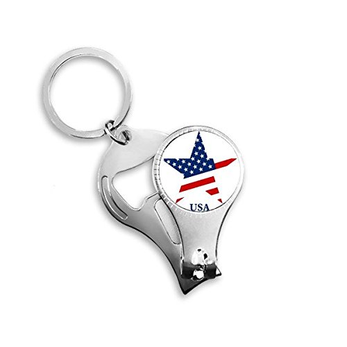 Drapeau des États-Unis USA Keychain multifonction pour clés de voiture