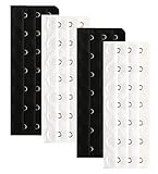 Bra Extender 7 Hook for Plus Size Pack of 4 Black&White