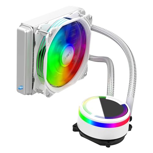 Dissipateur CPU M120-W RGB 180W blanc performant avec ventilateur silencieux 120mm