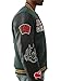 True Religion CAT Varsity Bomber Jacket for Men - Premium Cotton & PU, Iconic Varsity Outerwear | Green Gables/Jet Black, Medium