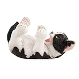 True Klutzy Kitty Cat Countertop Wine Bottle Holder Kitchen Decor Tabletop Wine Rack Animal Stand for Cat Lovers and Pet Owners, Black and White, Set of 1