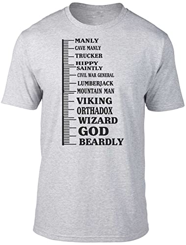Beard Scale Mens T-Shirt - Funny Retro Designer Fashion Facial Hair(Medium)