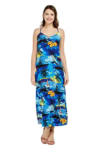 Image of Hawaii Hangover Family Matching Hawaiian Clothes, Sunset Blue | Family matching Hawaiian outfits, Sunset Blue, lightweight rayon, machine washable, tropical print, luaus, cruises