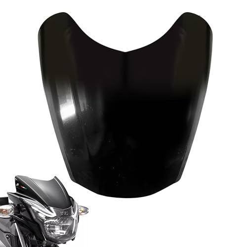 Image of WAZA Apache RTR 180 BS6 Windshield Front Headlight Visor Glass Bike Wind Deflectors Windscreen Glass Black Protector Superior ABS /PC Plastic (RTR)