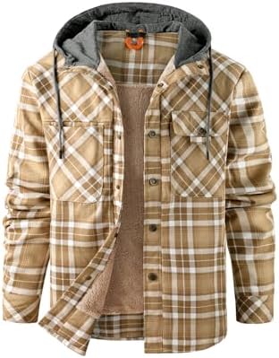 Mr.Stream Herren Thermohemd Flanellhemd Winterjacke Fleecefutter schützendem Innenfutter Holzfällerhemd Arbeitshemd