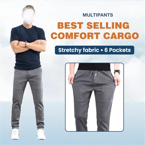 Manzera Stretch Cargo Pants,High Stretch Multi-Pocket Durable Cargo Pants,Casual Solid Color Straight Leg Pants2