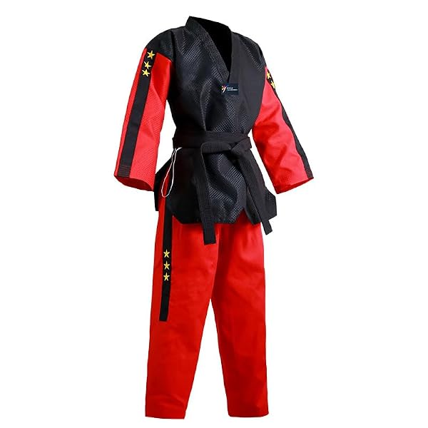 Volere è potere Taekwondo Gi zestaw DobokTaekwondo standardowy mundur TKD garnitur z paskiem 170 cm